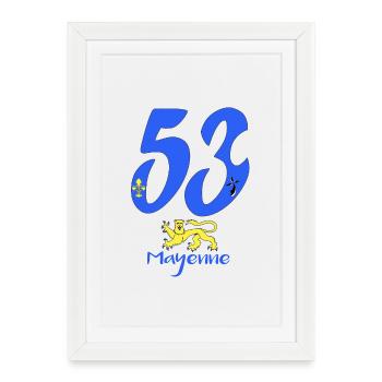 Mayenne - Framed poster (27 × 37 cm) - white - Front