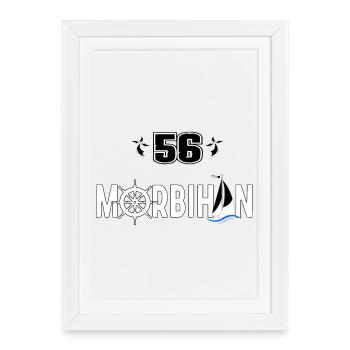 Morbihan - Affiche encadrée (27 × 37 cm) - blanc - Devant