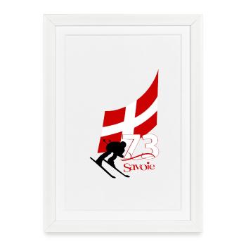 Savoie - Affiche encadrée (27 × 37 cm) - blanc - Devant