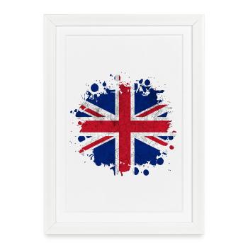 Great Britain Vintage Splash Design - Framed poster (27 × 37 cm) - white - Front