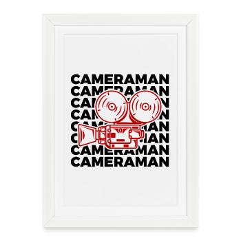 Cadreur - Affiche encadrée (27 × 37 cm) - blanc - Devant