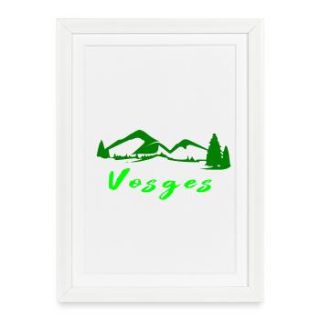 Vosges - Affiche encadrée (27 × 37 cm) - blanc - Devant