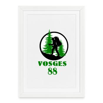 Vosges - Affiche encadrée (27 × 37 cm) - blanc - Devant