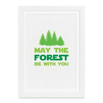 Que la forêt soit avec vous - Affiche encadrée (27 × 37 cm) - blanc - Devant