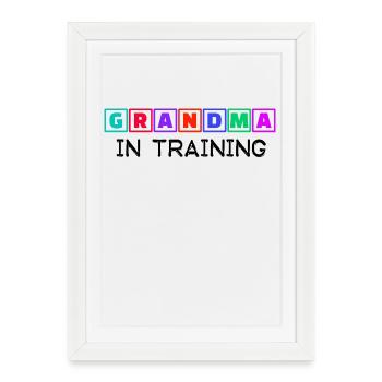 Déclaration humoristique Grand-mère Grand-mère Vieille femme - Affiche encadrée (27 × 37 cm) - blanc - Devant