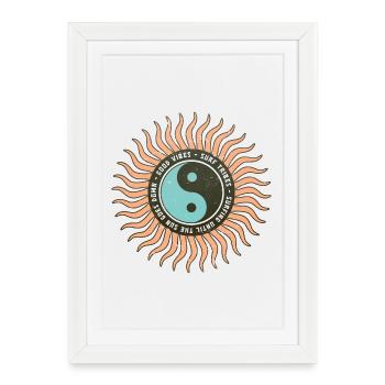 Design de surf - Surf Tribes - Affiche encadrée (27 × 37 cm) - blanc - Devant