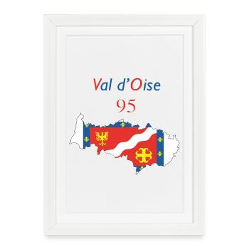 Val d'oise - Framed poster (27 × 37 cm) - white - Front