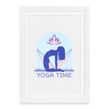 Yoga - Affiche encadrée (27 × 37 cm) - blanc - Devant