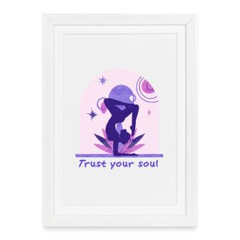 Yoga - Affiche encadrée (27 × 37 cm) - blanc - Devant