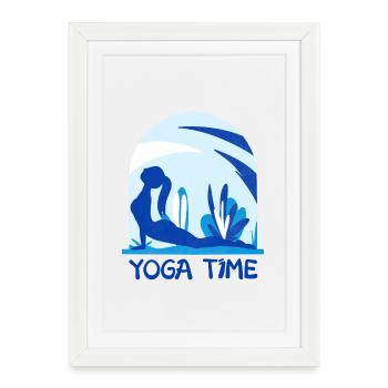 Yoga - Affiche encadrée (27 × 37 cm) - blanc - Devant