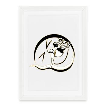 Skateboard en Freestyle - Affiche encadrée (27 × 37 cm) - blanc - Devant