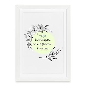 Yoga - Affiche encadrée (27 × 37 cm) - blanc - Devant