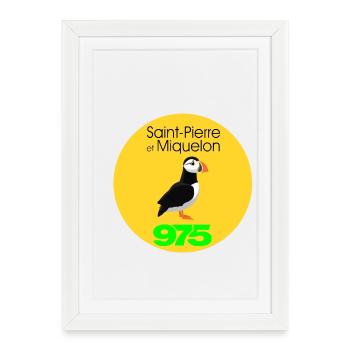 Saint-Pierre and Miquelon - Framed poster (27 × 37 cm) - white - Front
