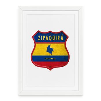Écusson Zipaquira Colombia - Affiche encadrée (27 × 37 cm) - blanc - Devant