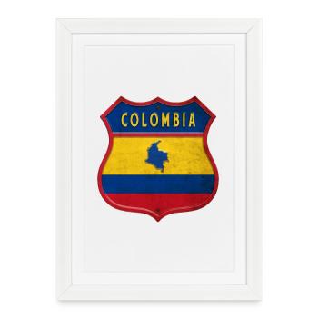 Armoiries Columbia - Affiche encadrée (27 × 37 cm) - blanc - Devant