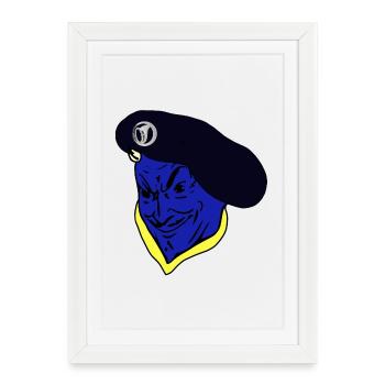 Chasseur Alpin-Diable Bleu-Armée Française - Affiche encadrée (27 × 37 cm) - blanc - Devant