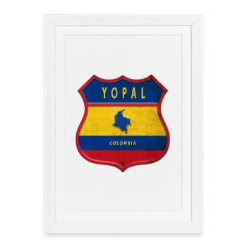 Écusson Yopal Columbia - Affiche encadrée (27 × 37 cm) - blanc - Devant