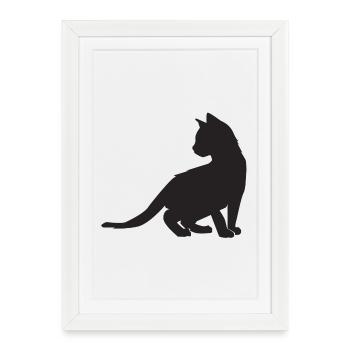 Conception de chaton - Affiche encadrée (27 × 37 cm) - blanc - Devant