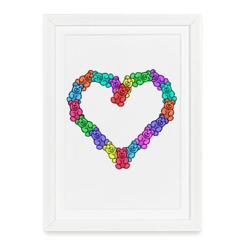 Bonbons Dessert Délicieuse Collation Sucrée - Affiche encadrée (27 × 37 cm) - blanc - Devant