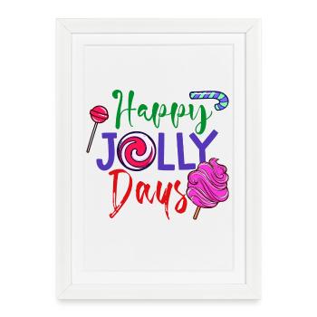 Sweets Statement Bonbons Snacking Délicieux - Affiche encadrée (27 × 37 cm) - blanc - Devant