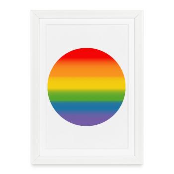 Rainbow Course Round - Framed poster (27 × 37 cm) - white - Front