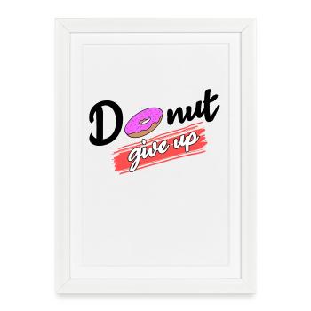 Cool Sweets Statement Donut Dessert - Affiche encadrée (27 × 37 cm) - blanc - Devant
