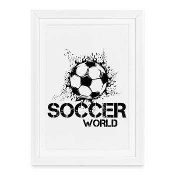 Soccer World Soccer Icon Blast Icône graphique - Affiche encadrée (27 × 37 cm) - blanc - Devant