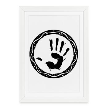 Imprimer la main - Affiche encadrée (27 × 37 cm) - blanc - Devant