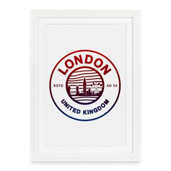 London United Kingdom - Framed poster (27 × 37 cm) - white - Front