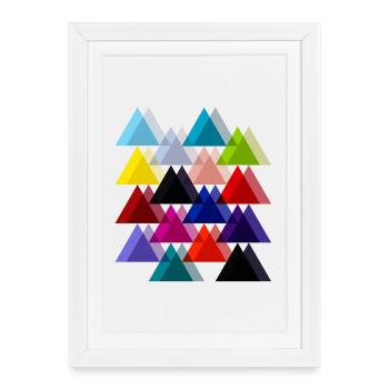 Double triangles - Framed poster (27 × 37 cm) - white - Front