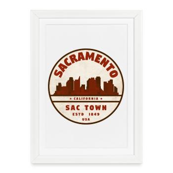Sacramento California - Framed poster (27 × 37 cm) - white - Front