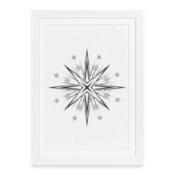 Étoile glamour intemporelle - Affiche encadrée (27 × 37 cm) - blanc - Devant