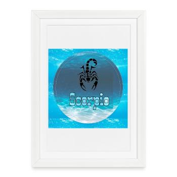 scorpio - Framed poster (27 × 37 cm) - white - Front