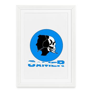 Gamer - Affiche encadrée (27 × 37 cm) - blanc - Devant