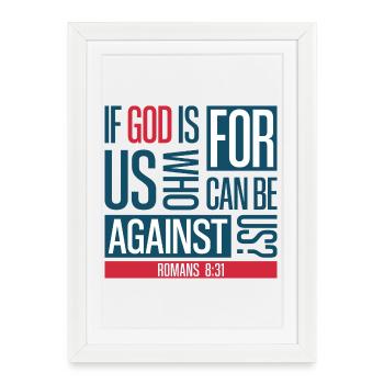 Dieu pour nous - Affiche encadrée (27 × 37 cm) - blanc - Devant