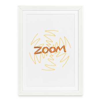 ZOOM! - Affiche encadrée (27 × 37 cm) - blanc - Devant