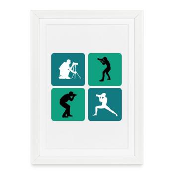 Photographer design - Framed poster (27 × 37 cm) - white - Front
