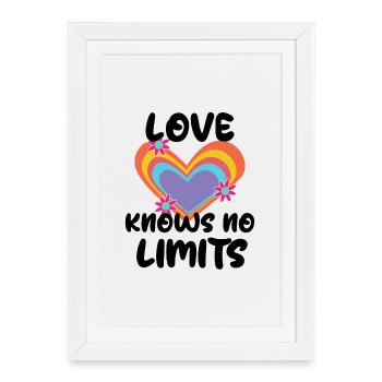 Relation cardiaque Amour LGBT Déclaration bisexuelle - Affiche encadrée (27 × 37 cm) - blanc - Devant