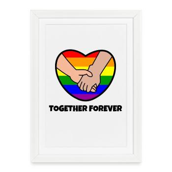 Lgbt Heart Relationship Human Rights Gay Déclaration - Affiche encadrée (27 × 37 cm) - blanc - Devant
