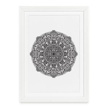 Mandala - Affiche encadrée (27 × 37 cm) - blanc - Devant