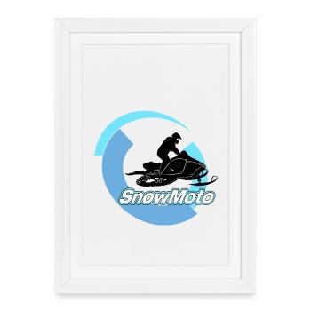 snowmobile - Framed poster (27 × 37 cm) - white - Front