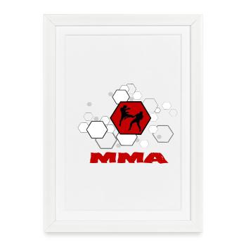 MMA - Affiche encadrée (27 × 37 cm) - blanc - Devant