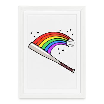 Rainbow Flag Rights Gay Lgbt Lesbians - Framed poster (27 × 37 cm) - white - Front