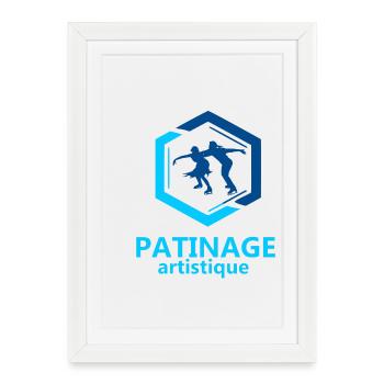 Patinage artistique - Affiche encadrée (27 × 37 cm) - blanc - Devant