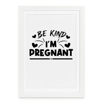 Parents Grossesse Grossesse Déclaration Coeur - Affiche encadrée (27 × 37 cm) - blanc - Devant