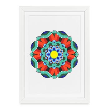 Dancheong 단청 - single (Ver.3) - Affiche encadrée (27 × 37 cm) - blanc - Devant