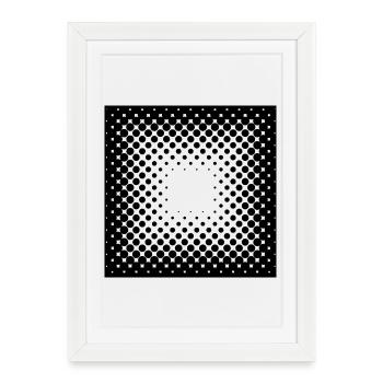 Infinity Black - Gerahmtes Poster (27 × 37 cm) - Weiß - Vorne