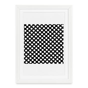 Personnaliser le modèle de texture d’arrière-plan - Affiche encadrée (27 × 37 cm) - blanc - Devant