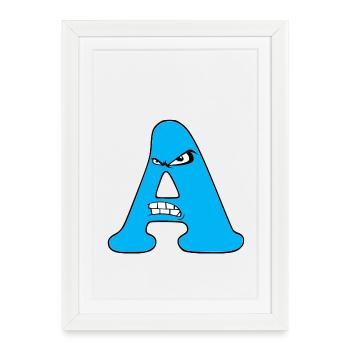 A - Affiche encadrée (27 × 37 cm) - blanc - Devant