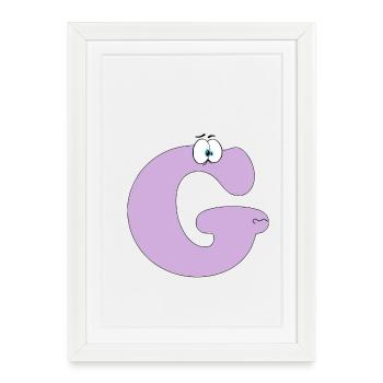 G - Affiche encadrée (27 × 37 cm) - blanc - Devant